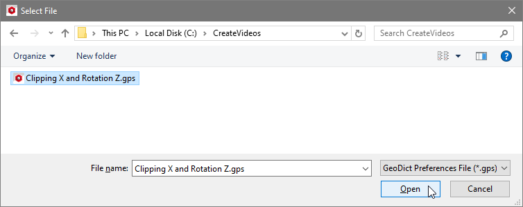 CreateVideo_ImportAsGeoApp_Open