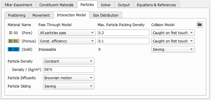 FilterDict-ElementLifetime-Options-Particls-InteractionModel