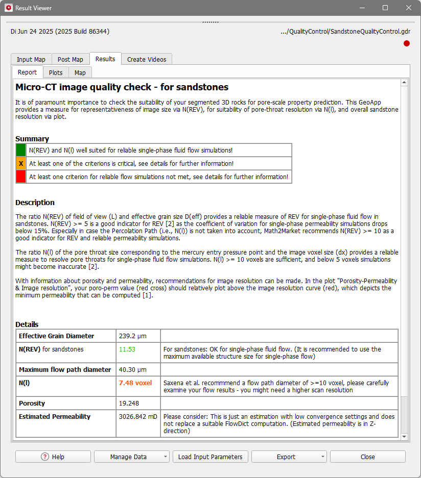 GeoApp_SandstoneQualityControl_Results