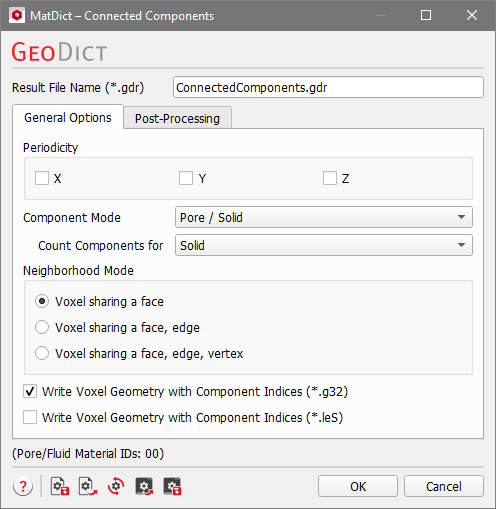 MatDict_MaterialCharacterization_ConnectedComponents_GeneralOptions