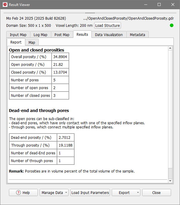 PoroDict_OpenAndClosedPorosity_Results