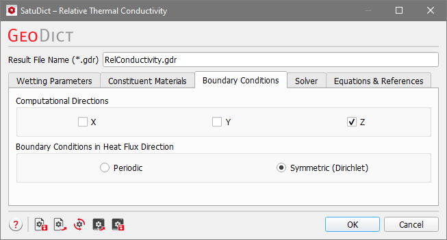 SatuDict_RelativeConductivity_BoundaryConditions