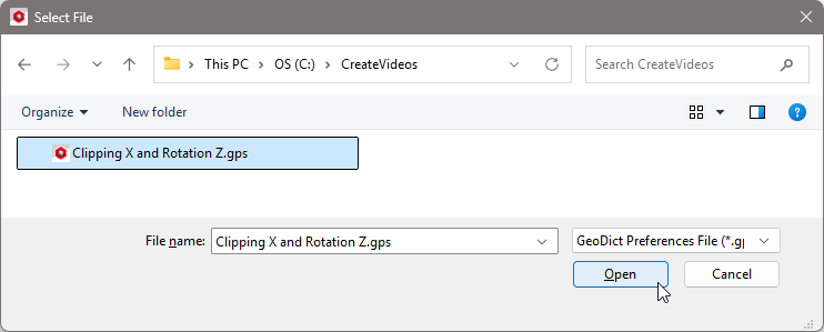 CreateVideo_ImportAsGeoApp_Open