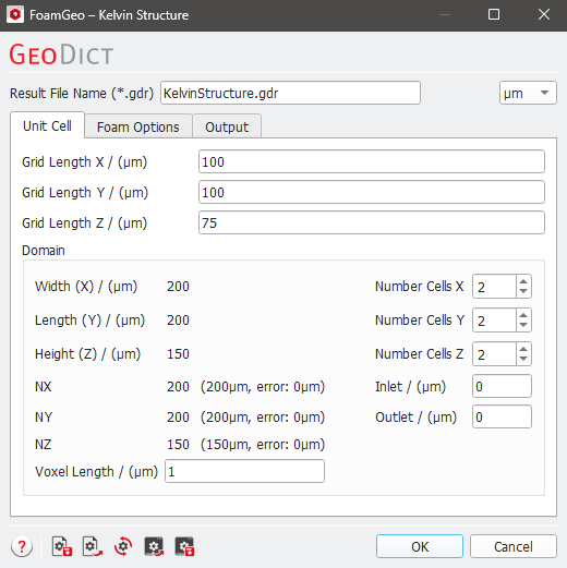 FoamGeo-KelvinStructure_dialog
