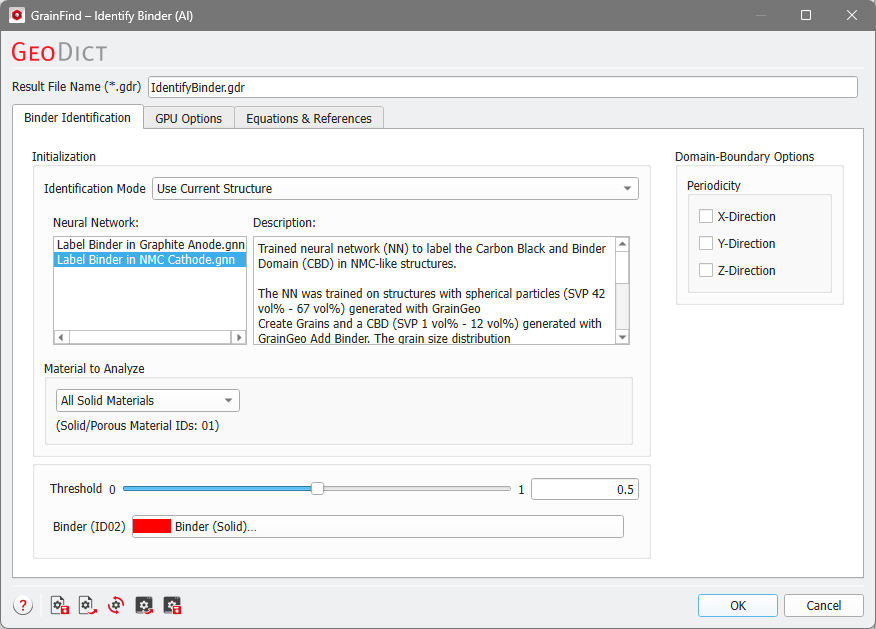 GrainFind_IdentifyBinder_BinderIdentificationTab