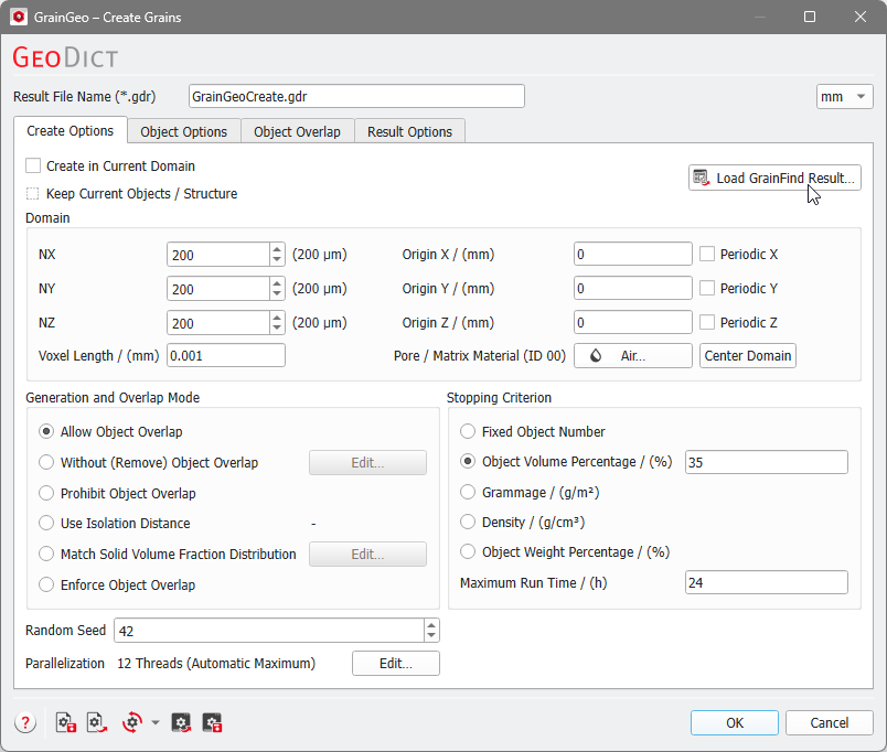 GrainFind_IdentifyGrains_ConnectWithGrainGeo_Options