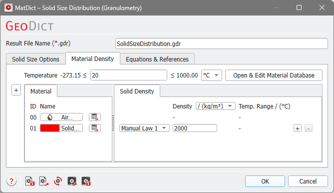 MatDict_MaterialCharacterization_Granulometry_MaterialDensity