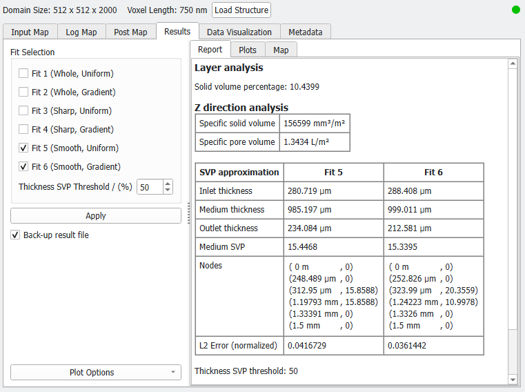 MatDict_MaterialStatistics_ThicknessEstimation_Result_Report